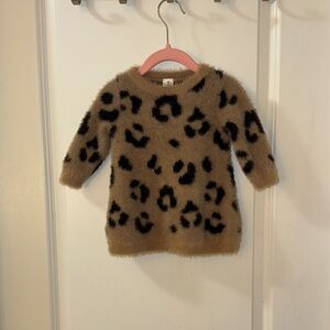Tucker and Tate Leopard Print Kids Sweater - Brown and Black
